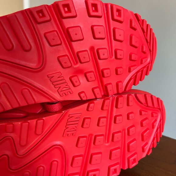 Nike Air Max 90 “Triple Red” DO7430 900 Custom By You Mens Size 8  No Box - Picture 6 of 9